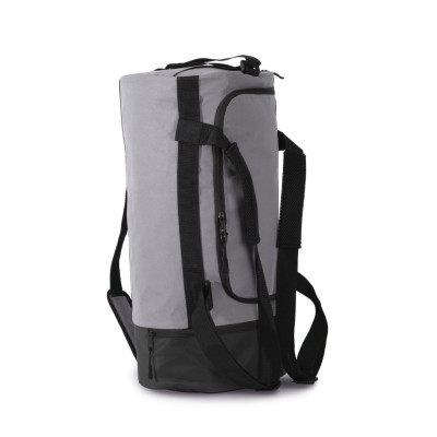 Tubular sports bag with separate shoe compartment